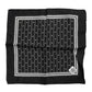Black White Printed Silk Square Foulard Scarf