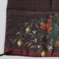 Brown Peacock Print Square Men Foulard Scarf