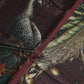 Brown Peacock Print Square Men Foulard Scarf