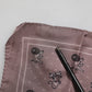 Brown Animal Print Square Foulard Scarf