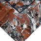 Multicolor Marble Silk Square Foulard Scarf