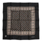 Black Brown Patterned Square Foulard Scarf