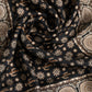 Black Brown Patterned Square Foulard Scarf