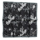 Black Floral Print Silk Square Foulard Scarf