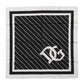 Black White DG Logo Square Men Foulard Scarf