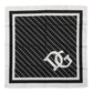 Black White DG Logo Square Men Foulard Scarf