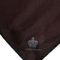 Brown DG Crown Silk Square Men Foulard Scarf
