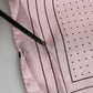 Beige Dotted Silk Square Men Foulard Scarf