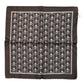 Brown Skull Silk Square Men Foulard Scarf