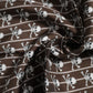 Brown Skull Silk Square Men Foulard Scarf
