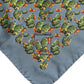 Gray Green Cactus Print Square Foulard Scarf
