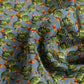 Gray Green Cactus Print Square Foulard Scarf