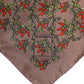 Brown Chili Print Silk Square Foulard Scarf