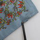 Gray Chilis Silk Square Men Foulard Scarf
