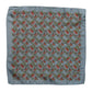 Gray Chilis Silk Square Men Foulard Scarf