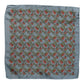 Gray Chilis Silk Square Men Foulard Scarf