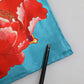 Multicolor Floral Print Square Foulard Scarf