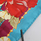 Multicolor Floral Print Square Foulard Scarf