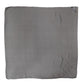 Gray Black Silk Square Women Foulard Scarf