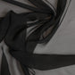 Gray Black Silk Square Women Foulard Scarf