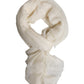 White Cashmere Neck Warmer Wrap Shawl Scarf