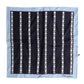 Blue Printed Silk Square Men Foulard Scarf