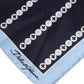 Blue Printed Silk Square Men Foulard Scarf