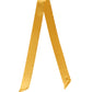 Yellow Satin Silk Skinny Foulard Wrap Scarf