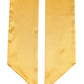 Yellow Satin Silk Skinny Foulard Wrap Scarf