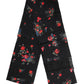 Black Floral Print Neck Warmer Wrap Scarf