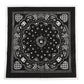 Black White Bandana Square Men Foulard Scarf