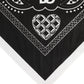 Black White Bandana Square Men Foulard Scarf