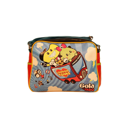 Blue Synthetic Handbag