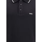 Black Cotton Polo T-Shirt