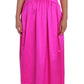 Elegant Silk Full Length Pink Sheath Dress