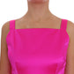 Elegant Silk Full Length Pink Sheath Dress