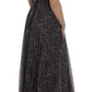 Glamorous Sequined Silk Full-Length Dress