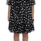 Elegant Polka Dotted Ruffled Dress