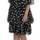 Elegant Polka Dotted Ruffled Dress