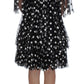 Elegant Polka Dotted Ruffled Dress