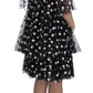 Elegant Polka Dotted Ruffled Dress