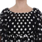 Elegant Polka Dotted Ruffled Dress