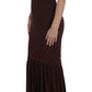 Elegant Bordeaux Sheath Dress