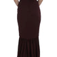 Elegant Bordeaux Sheath Dress