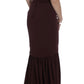 Elegant Bordeaux Sheath Dress