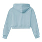 "Blue Cotton Women's Cropped Sweater"