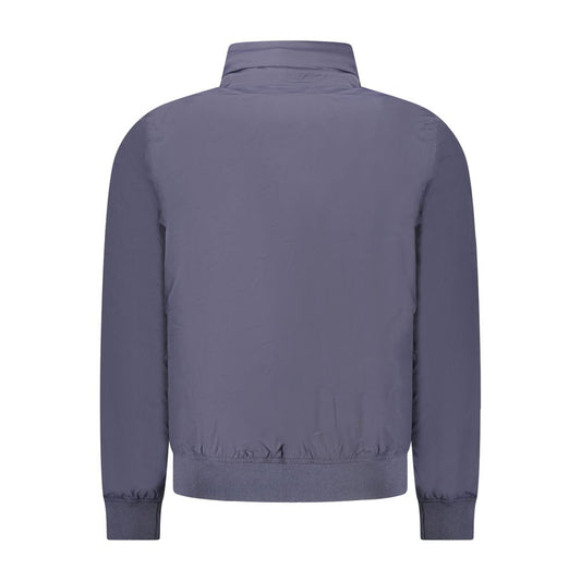 Blue Nylon Men Jacket