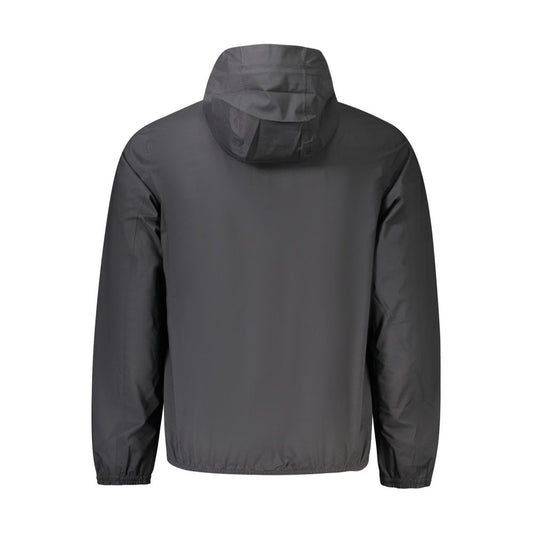 Black Polyester Men Jacket