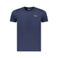 Blue Cotton Men T-Shirt