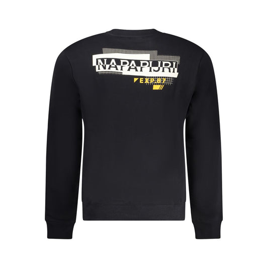 Black Cotton Men Sweater